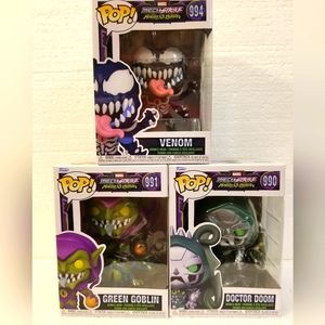 Funko pop! Marvel MechStrike "Doctor Doom, Green Goblin & Venom" new,original